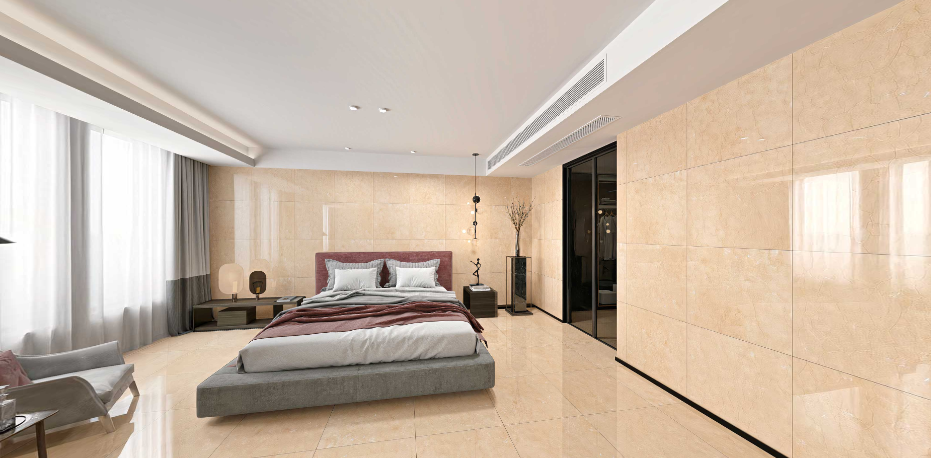 Modern bedroom with tiled walls and a bed, Tilesshopper Tiles Shopper, modern marble floor tiles, glossy white kitchen wall tiles, matte black bathroom tiles, ceramic mosaic backsplash, outdoor patio stone tiles, geometric patterned tiles, large porcelain floor slabs, subway tiles for bathroom walls, textured gray concrete-look tiles, luxury marble-look porcelain tiles, decorative accent wall tiles, terrazzo floor tiles, wooden plank ceramic tiles, high-gloss living room tiles, minimalist kitchen backsplash